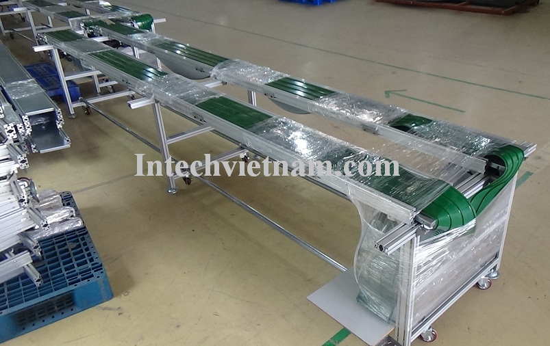 Băng tải đôi dán gân PVC